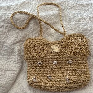 Vintage, Rafia & Puka Shell, Shoulder Bag